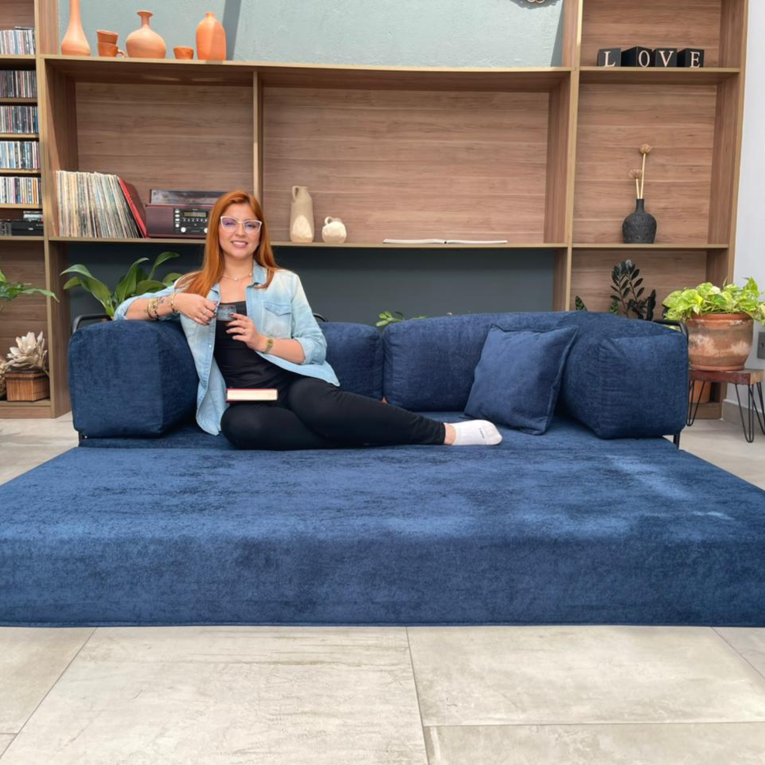 SOFÁ SNOO TECIDO BOUCLE - 100% ESPUMA