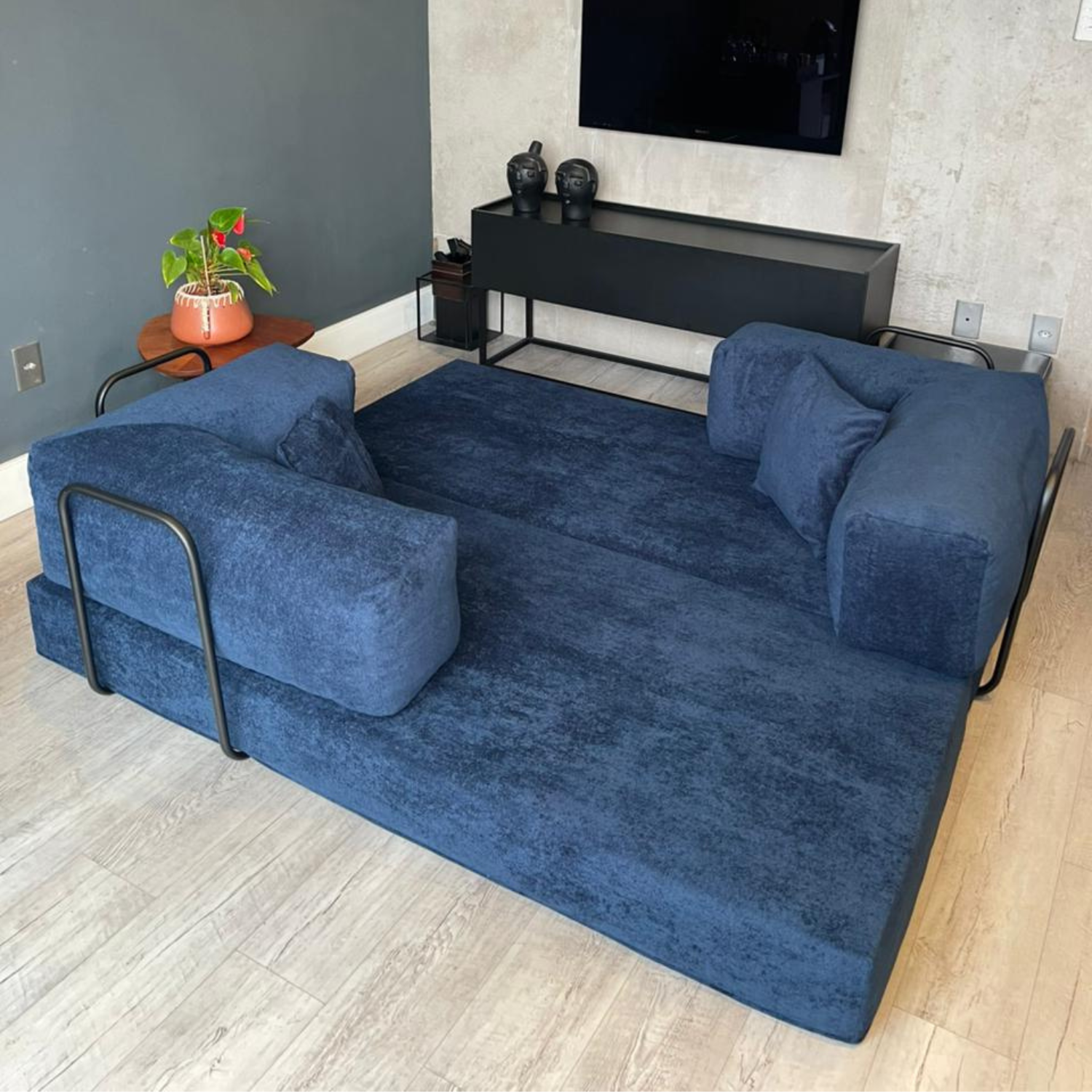 SOFÁ SNOO TECIDO BOUCLE - 100% ESPUMA