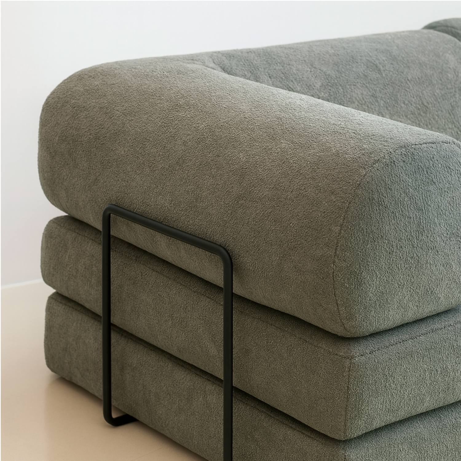 SOFÁ SNOO TECIDO BOUCLE - 100% ESPUMA