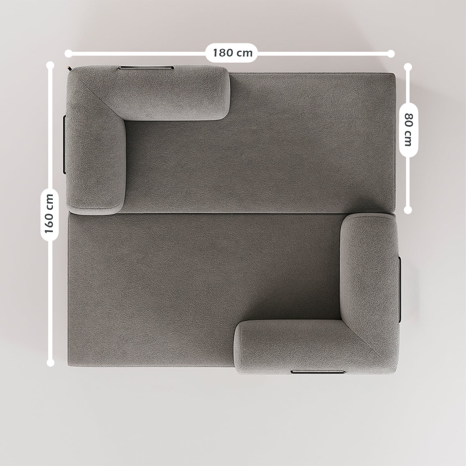 SOFÁ SNOO TECIDO BOUCLE - 100% ESPUMA